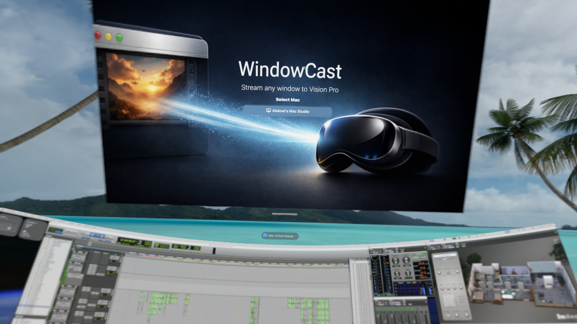WindowCast running on Apple Vision Pro